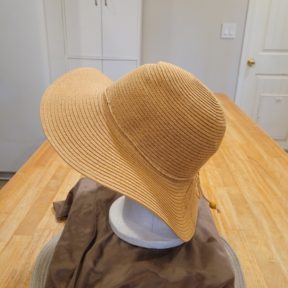 Euc~August Hat Co. Elegant Tan Sun Hat View 6
